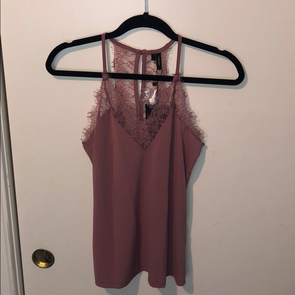 Lace trim cami top